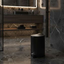 Kleine Wolke Silence kosz na śmieci 3 l czarny mat 8419926858