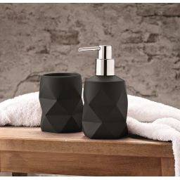 Kleine Wolke Crackle dozownik do mydła 200 ml stojący czarny 8430926854