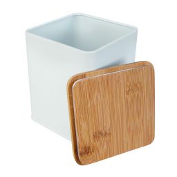 Kleine Wolke Cassone pojemnik łazienkowy biały/bambus 8608100060