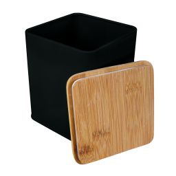Kleine Wolke Cassone pojemnik łazienkowy czarny/bambus 8608926060