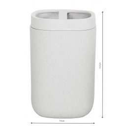 Kleine Wolke Belgrano kubek na szczoteczki z separatorem foggy grey 8614913851