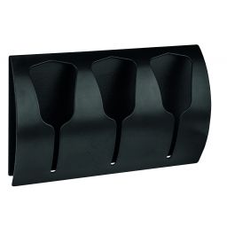 Kleine Wolke Tulip wieszak na ręczniki potrójny czarny mat 8645926887