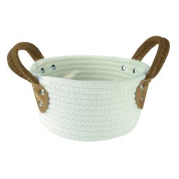 Kleine Wolke Patch koszyk łazienkowy biały/brązowy 8649270059