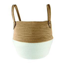 Kleine Wolke Patch koszyk łazienkowy XL biały/brązowy 8649270062