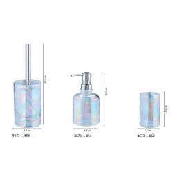 Kleine Wolke Opalis Szklany dozownik do mydła 300 ml stojący perłowy 8673213854