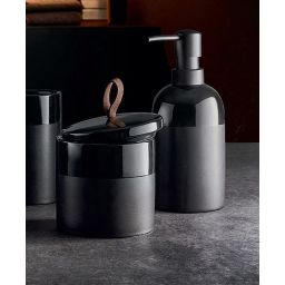 Kleine Wolke Deep dozownik do mydła 250 ml ceramika czarny 8681926854