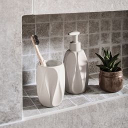 Kleine Wolke Trevi dozownik do mydła 250 ml chłodny beż kamionka soft touch 8684289854