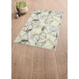 Kleine Wolke Selva dywanik łazienkowy 70x120 cm poliester zielony liście 9190612225