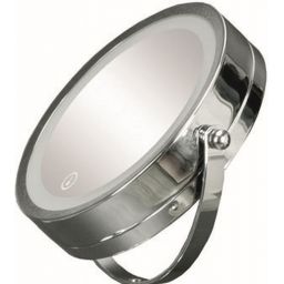 Kleine Wolke LED Mirror lusterko kosmetyczne 15x15 cm okrągłe z oświetleniem chrom 5886124886