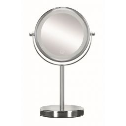 Kleine Wolke LED Mirror lusterko kosmetyczne 17,5x17,5 cm okrągłe z oświetleniem chrom 5887124886
