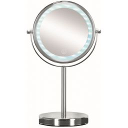 Kleine Wolke LED Mirror lusterko kosmetyczne 17,5x17,5 cm okrągłe z oświetleniem chrom 5887124886