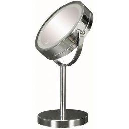 Kleine Wolke LED Mirror lusterko kosmetyczne 17,5x17,5 cm okrągłe z oświetleniem chrom 5887124886