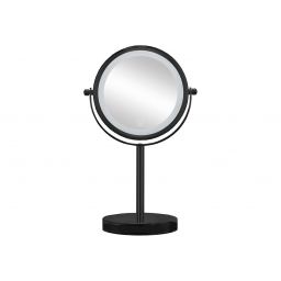 Kleine Wolke LED Mirror lusterko kosmetyczne 17,5x29,5 cm okrągłe z oświetleniem czarny 5887926886