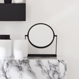 Kleine Wolke Framework lusterko kosmetyczne 17,5x19,5 cm okrągłe czarny 8042926886
