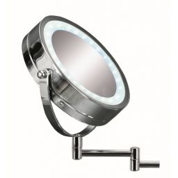 Kleine Wolke LED Mirror lusterko kosmetyczne 17,5x17,5 cm okrągłe z oświetleniem chrom 8428124886