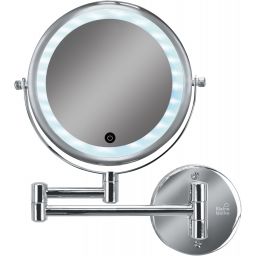 Kleine Wolke LED Mirror lusterko kosmetyczne 22x29 cm okrągłe z oświetleniem chrom 8487124886