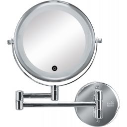 Kleine Wolke LED Mirror lusterko kosmetyczne 22x29 cm okrągłe z oświetleniem chrom 8487124886