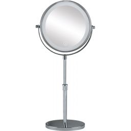 Kleine Wolke LED Mirror lusterko kosmetyczne 20,5x37 cm okrągłe z oświetleniem srebrny 8507124886