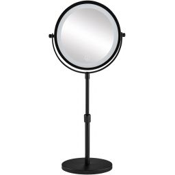 Kleine Wolke LED Mirror lusterko kosmetyczne 20,5x37 cm okrągłe z oświetleniem srebrny 8507926886