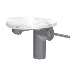 Laufen Ada bateria umywalkowa stojąca stal nierdzewna/biały marmur HF506702505060