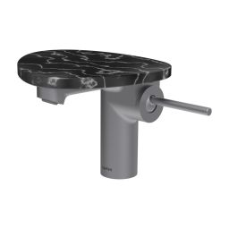 Laufen Ada bateria umywalkowa stojąca stal nierdzewna/czarny marmur HF506702506060