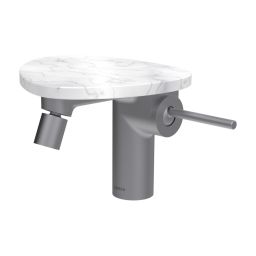 Laufen Ada bateria bidetowa stojąca stal nierdzewna/biały marmur HF506710505060