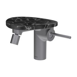 Laufen Ada bateria bidetowa stojąca stal nierdzewna/czarny marmur HF506710506060