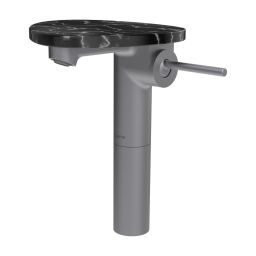 Laufen Ada bateria umywalkowa stojąca wysoka stal nierdzewna/czarny marmur HF506714506060