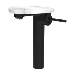 Laufen Ada bateria umywalkowa stojąca wysoka czarny/biały marmur HF506714515060