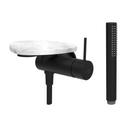 Laufen Ada bateria prysznicowa podtynkowa czarny/biały marmur HF506755515060