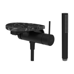 Laufen Ada bateria wannowo-prysznicowa ścienna czarny/czarny marmur HF506765516060