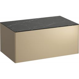 Laufen Sonar szafka 77 cm podumywalkowa wisząca z blatem złoty połysk H4054100341401