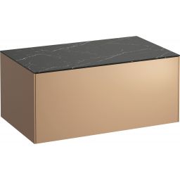 Laufen Sonar szafka 77 cm podumywalkowa wisząca z blatem miedziany połysk H4054100341411