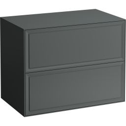 Laufen The New Classic szafka 77 cm podumywalkowa wisząca z blatem szary mat H4060160856271