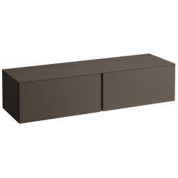 Laufen Il Bagno Alessi szafka 160 cm podumywalkowa wisząca z blatem ciemny brąz H4303300974291