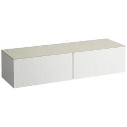 Laufen Il Bagno Alessi szafka 160 cm podumywalkowa wisząca z blatem biały mat H4313300972601