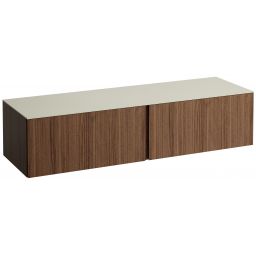 Laufen Il Bagno Alessi szafka 160 cm podumywalkowa wisząca z blatem noce canaletto H4313300976301