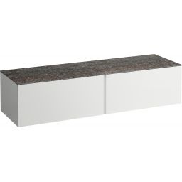 Laufen Il Bagno Alessi szafka 160 cm podumywalkowa wisząca z blatem biały mat H4323300972601