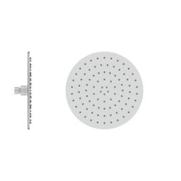 Laufen deszczownica 25x25 cm okrągła chrom HF504811100000