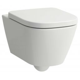 Laufen Meda miska WC wisząca bez kołnierza ze spłukiwaniem wirowym biały połysk H8201100000001