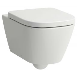 Laufen Meda miska WC wisząca bez kołnierza ze spłukiwaniem wirowym biały połysk H8201104000001