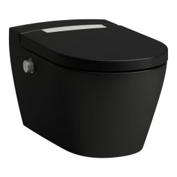 Laufen Cleanet Auria toaleta myjąca wisząca bez kołnierza ze spłukiwaniem wirowym czarna H8208417160001