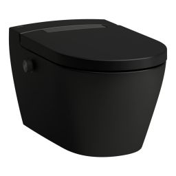 Laufen Cleanet Auria toaleta myjąca wisząca bez kołnierza ze spłukiwaniem wirowym czarna H8208417230001