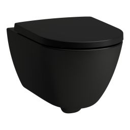 Laufen Pro X miska WC wisząca bez kołnierza ze spłukiwaniem wirowym czarny mat H8208607160001