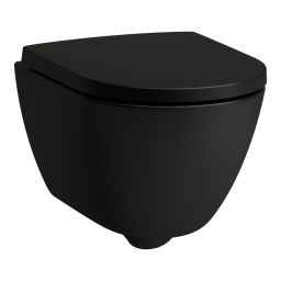 Laufen Pro X miska WC wisząca bez kołnierza ze spłukiwaniem wirowym czarny mat H8208637160001