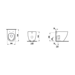 Laufen Pro A miska WC stojąca biały połysk H8229564000001