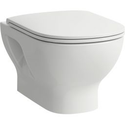 Laufen Lua miska WC z deską wolnoopadającą wisząca bez kołnierza biały połysk H8660810000001
