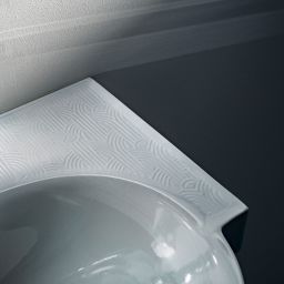 Laufen The New Classic umywalka 60x48 cm półokrągła biała z wzorem Cosmopolitan H813853R021081