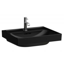 Laufen Meda umywalka 55x46 cm prostokątna ścienna-meblowa czarny mat H8101127161091