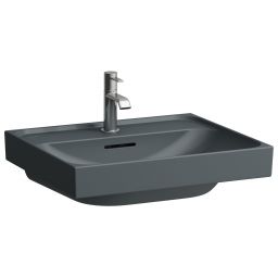 Laufen Meda umywalka 55x46 cm prostokątna ścienna-meblowa grafit mat H8101127581091